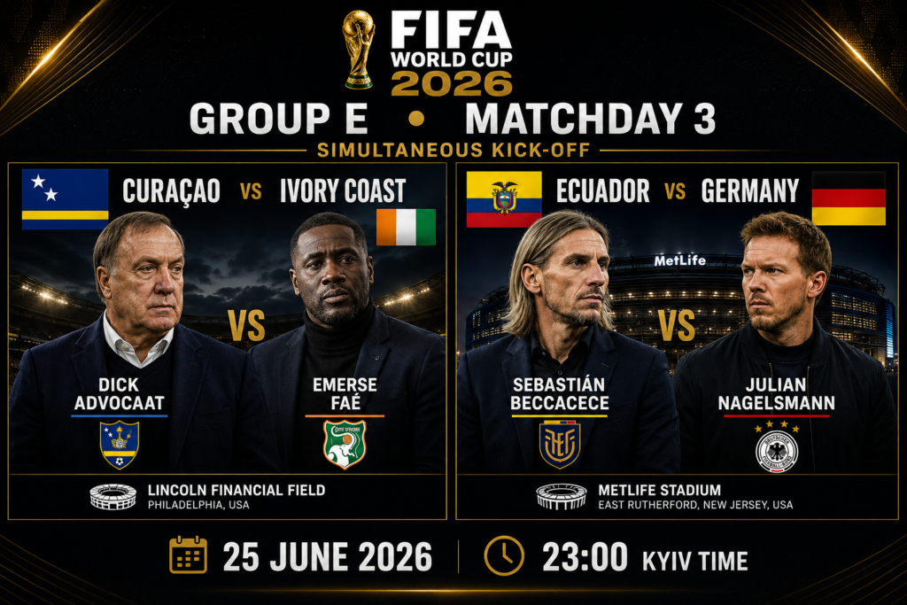 Curaçao vs. Ivory Coast, Ecuador vs. Germany: Live streaming of the 2026 World Cup matches