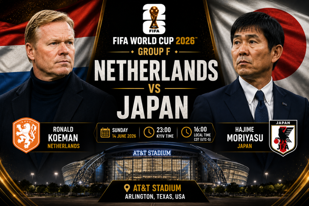 Netherlands vs. Japan: Live streaming and text coverage of the 2026 World Cup match
