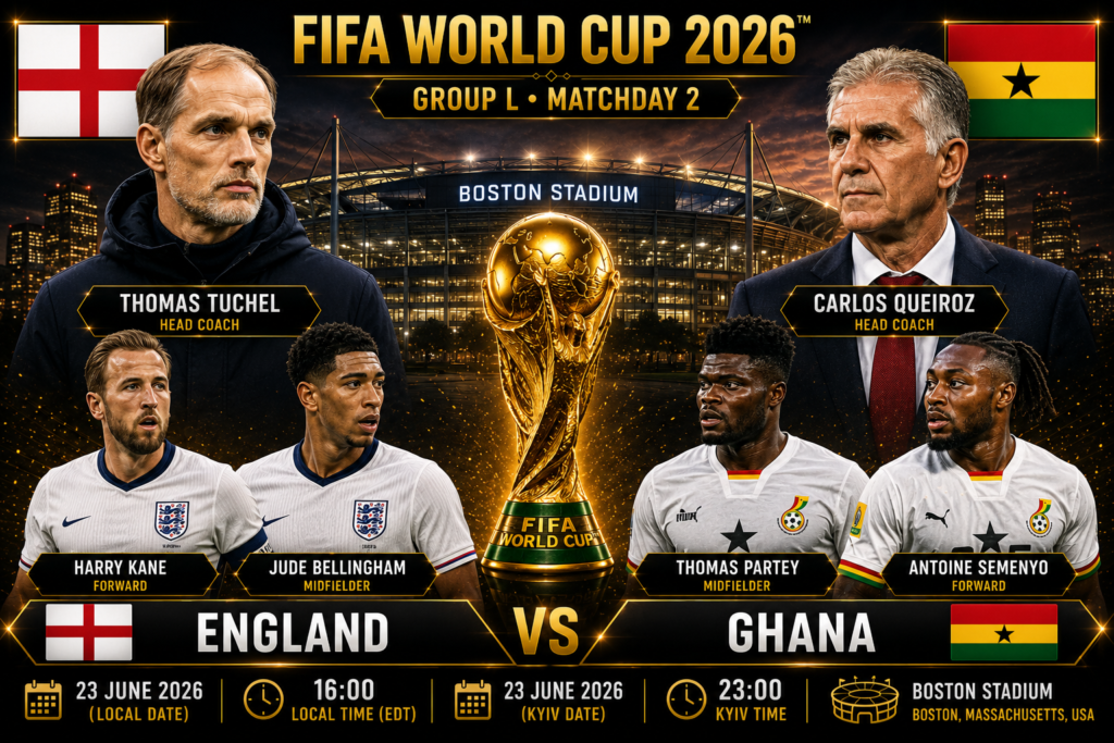 England vs Ghana 0:0 LIVE: Video and Text Online Broadcast of the 2026 World Cup Match