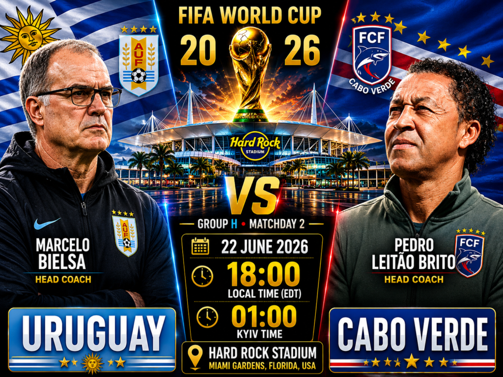 Uruguay vs. Cape Verde: Live streaming and text coverage of the 2026 World Cup match