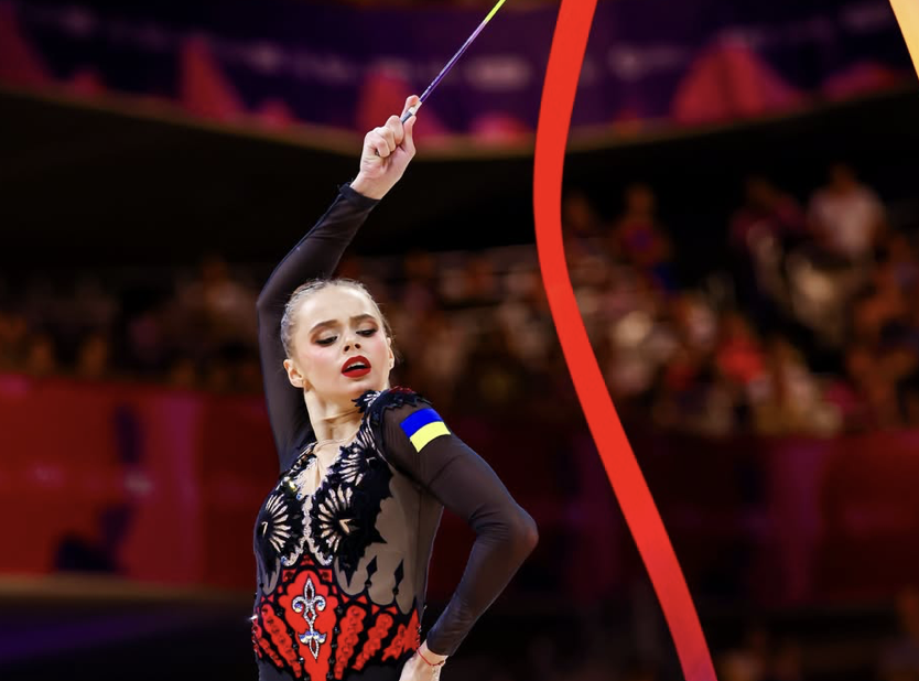 Taisiya Onofriychuk won Ukraine’s first gold medal at the World Rhythmic Gymnastics Championships in 13 years.