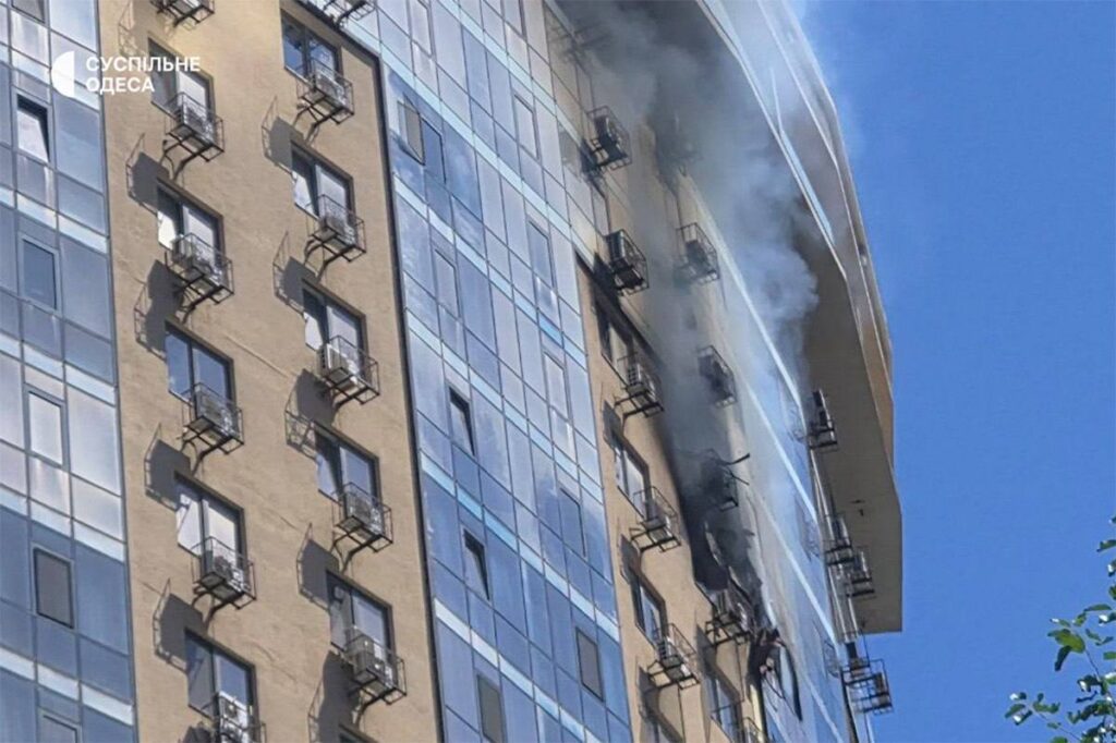 Russians shelled residential areas in Odessa, causing casualties.