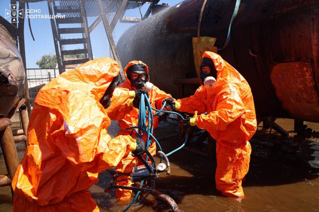 A dangerous chemical substance leaked in the Poltava region after the Russian attack